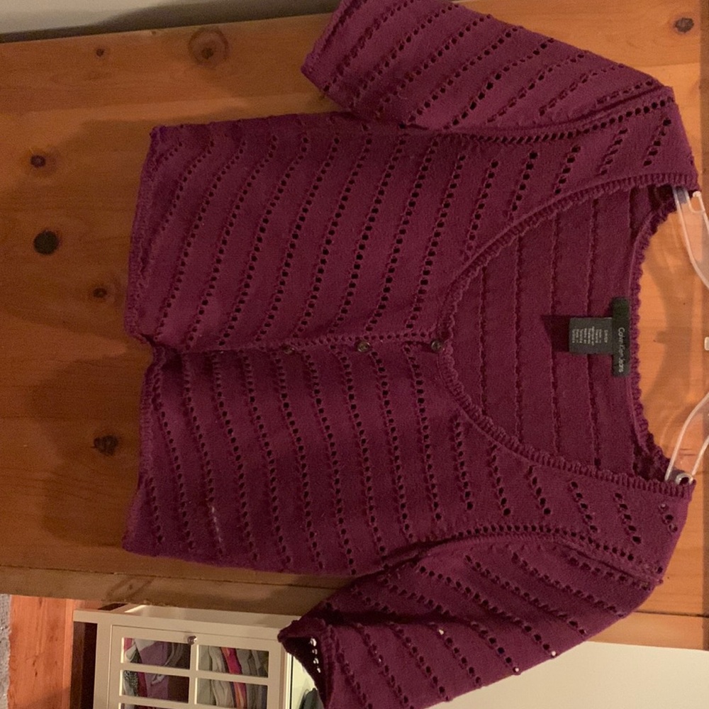 CALVIN KLEIN CROPPED STYLE CARDIGAN